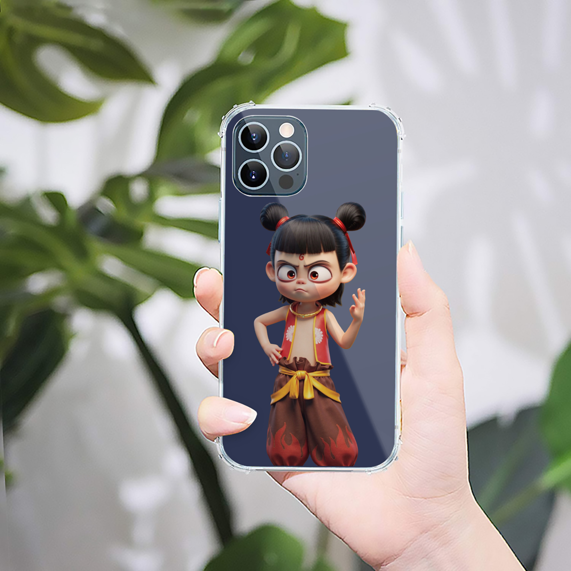 （画像用） Ne Zha 2 ナタ 魔童の大暴れ 【iPhone 12シリーズ対応】透明スマホケース（クリアソフトケース）